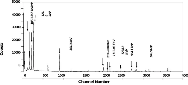 Figure 1: Wavelet function scans the whole gamma spectrum. 