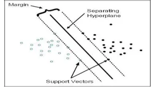 Fig. 3.  Separating Hyperplabe with SVM   