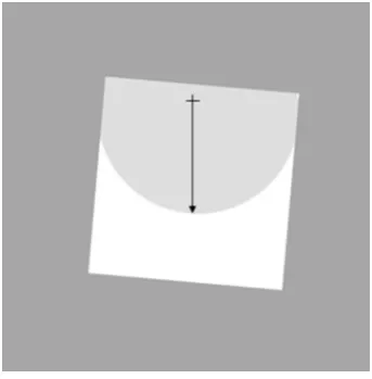 Fig. 1  Schematic diagram of the display and frame as it was seen by the observer in the fronto-parallel plane under the clockwise-tilted frame condition