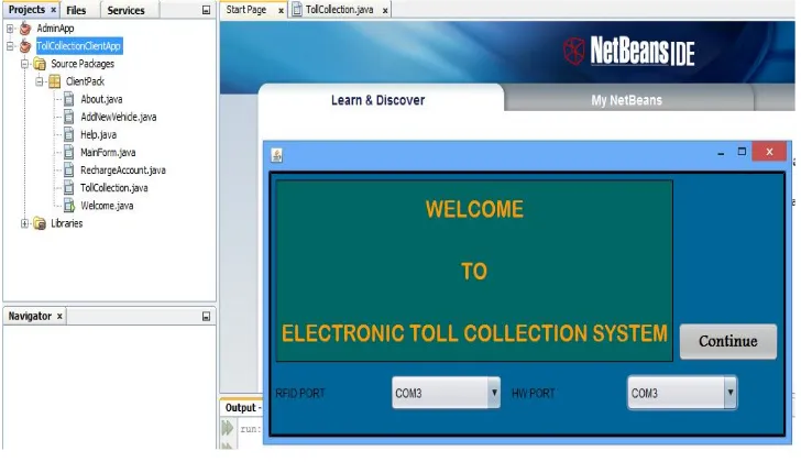 Fig 4. Registration of Toll Authorities  