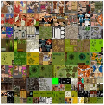 Figure 4: A typical texture atlas.