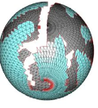 Figure 2.2 A sphere model with defective holes [Liepa 2003]. 