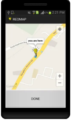 Figure 7 Screen to set the location   