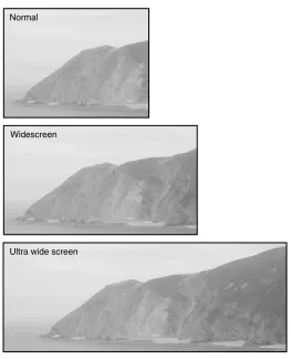 Figure 4-4 Cinema aspect ratios.