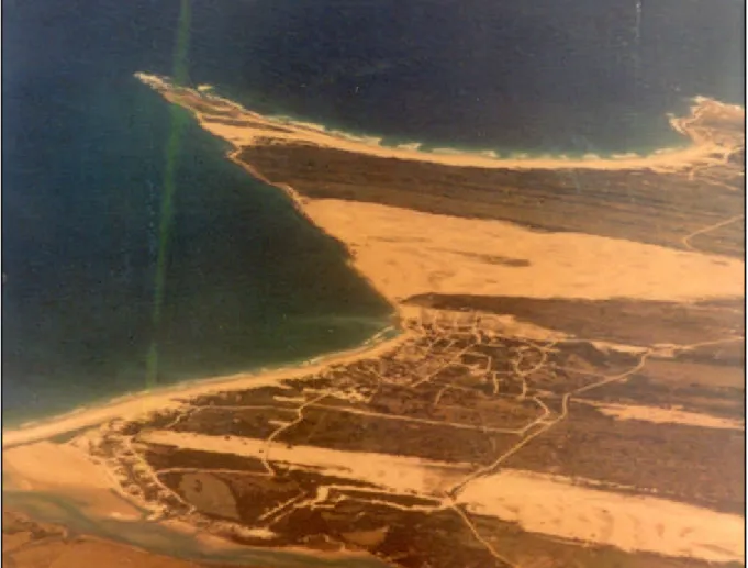 Figure 5: An early aerial photograph taken in 1976 of the area before major development of the towns began (Hulett, 2014).
