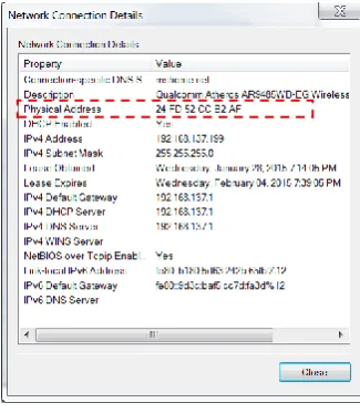 Fig. 4. MAC address identification 