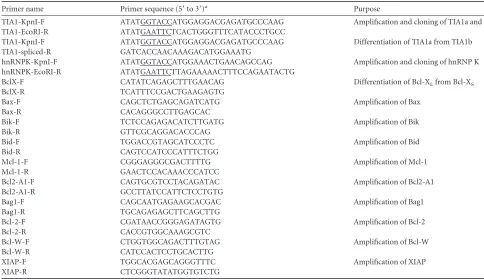 TABLE 1 Primers used in this study