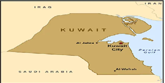 Figure 4.1 Kuwait country map 