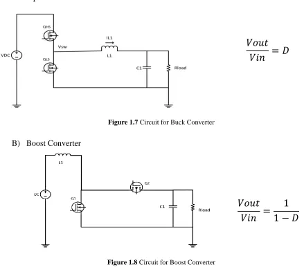 Figure 1.7 Circuit for Buck Converter 