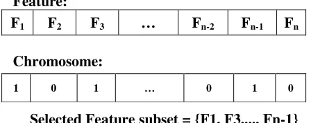 Figure 4. Example Feature encoding using GA 