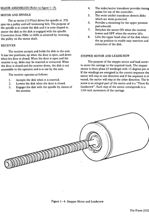 Figure 1-4. Stepper Motor and Leadscrew 