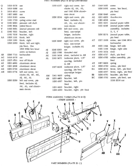 table assembly, includes A thru 