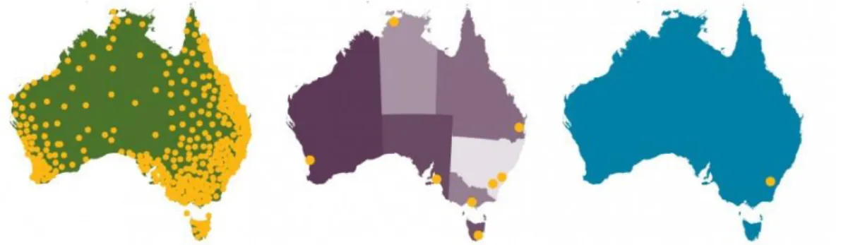 Figure 1-1: Three tiers of Australian government  (Parliamentary Education Office (PEO), 2016) 