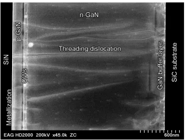 Figure 5: Threading dislocations in GaN. 