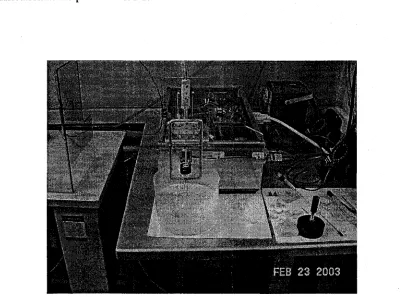 Figure 4.8a: Illustration of the quenching setup and a cooling curve showing the effect on solidification at the point labeled 1.
