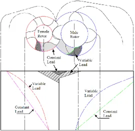 Figure 1.13 Cylinder and port development of a rotor pair 