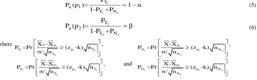 Table 1 can be used to determine SSQSVSS(nTσexample, if it is desired to have a SSQSVSS(nm=2, α*= 3.4x10, nNσ; kσ) for specified values of SSAQL and SSLQL