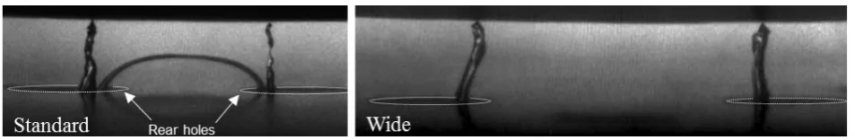 Fig 2. Layout and fluid flow path of the manufactured transparent nozzle. 