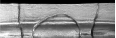 Fig. 5. Image of the cavitation string formation in the sac volume for the standard hole-spacing geometry for  Prail = 2050 bar