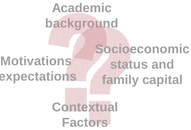 Fig. 2. Dimensional axis of analysis on student level 