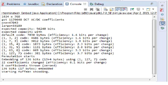 Fig 4: The procedure of jpeg compressor through Huffman coding. 