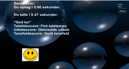 Figure  2.  Screenshot  (excerpt)  from  Talebob return-page, level 2, not-passed.