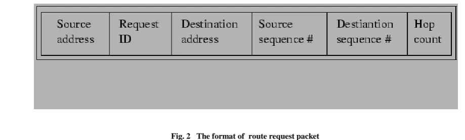Fig. 2   The format of  route request packet 