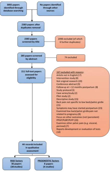 Figure 3-3 Systematic review study selection flow diagram 