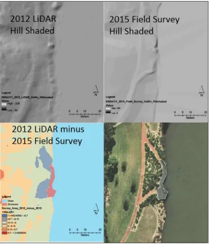 Figure 4. 24 Potential terrain changes on western side of lake on northern side of 9.2 ha surveyed area 