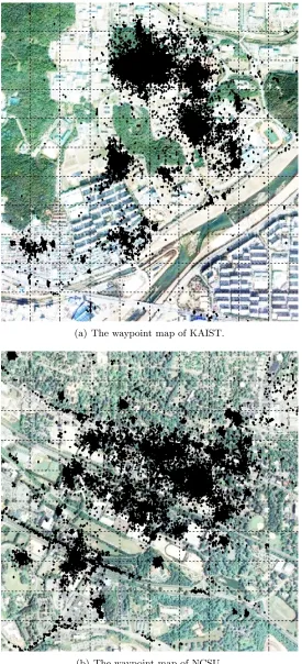 Figure 3.1: Waypoint maps from two campuses.