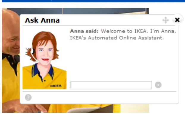 Figure 9: Screenshot of chat window for Anna 