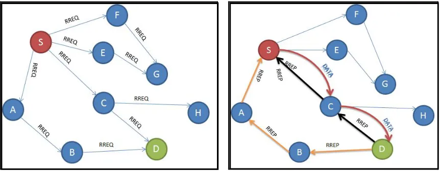 Fig.3.RREP phase of AODV Routing Protocol 