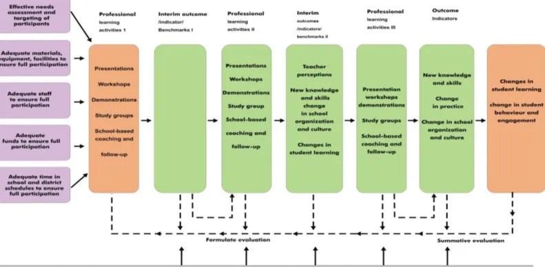 Figure 2. 6      Professional development logic model 