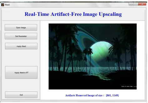 Figure 13 shows the parameter list which is used for applying an algorithm for upscaling an image