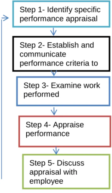Figure 2.3: Performance appraisal process  Source: Adapted from Foot &amp; Hook (2011:240) 