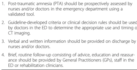 Table 1 Target evidence-based recommendations [32, 44, 46]