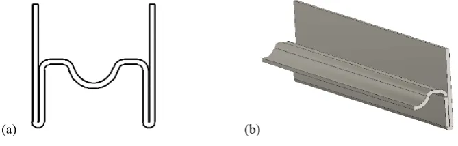 Fig. 2. (a) Cross section; and (b) projection of H-section  