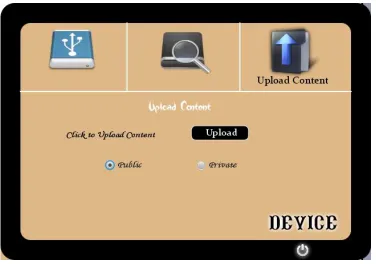 Figure 3:This figure shows the user can defined their policy to the uploading contents whether it can be          Public or Private