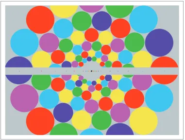 Figure 2. Peripheral color vividness demo designed for two viewing distances when fixating steadily at the3peripheral color processing