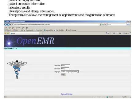 Figure 3: Login Screen of OpenEMR   