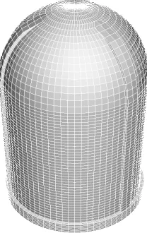 Figure 6. Finite element model for the containment 