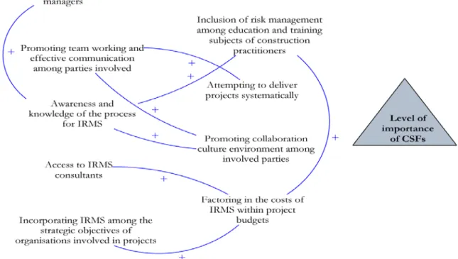 Figure 2: Summary of the most important CSFs and their associations 