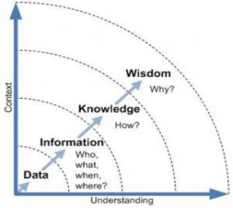 Figure 2.1 below shows the DIKW hierarchy. 