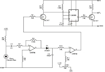 Fig 4.1Circuit diagram of vibration sensor  