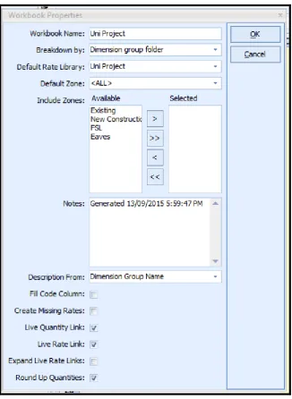 Figure 4.31 - Dimension group import to workbooks 