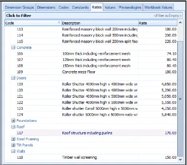 Figure 4.32 - CostX Workbook Level 2 
