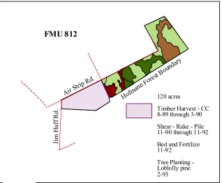Figure 2.  GIS representation of FMU 812 in the original database