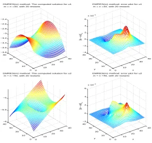 Figure 2.6: Computed solution and the maximum error for Example 2.5.1.