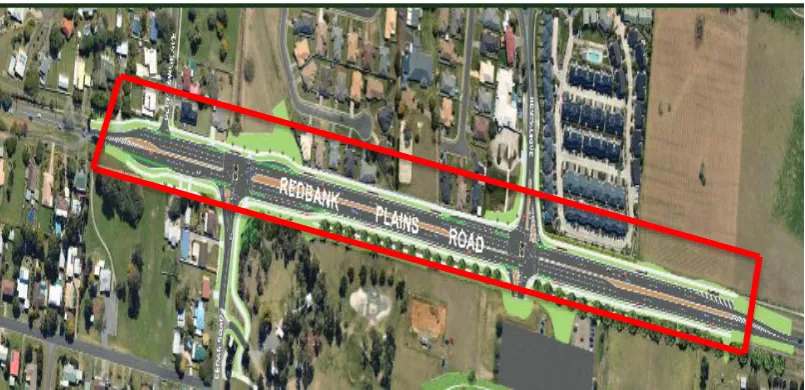 Figure 8: Map of the proposed flood basin (Department of Infrastructure 2015) 