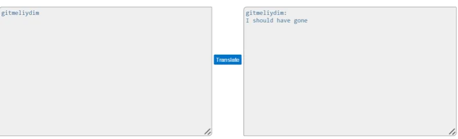 Figure 3: An example output from ITUMorphTrans4ET (from Turkish to English)